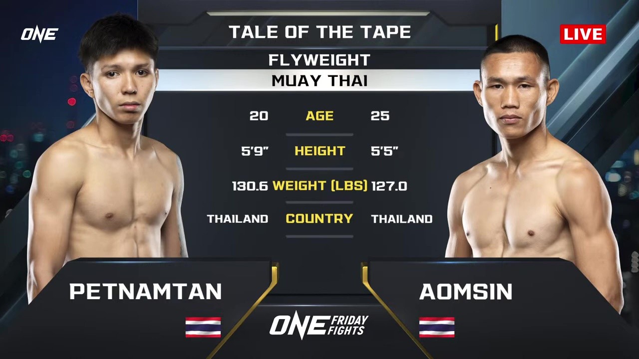 ONE Friday Fights 134 - Petnamtan Vwingym vs Aomsin Por.Patcharawat - November 21, 2025
