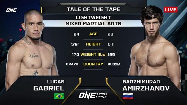 ONE Friday Fights 82 - Lucas Gabriel vs Gadzhimurad Amirzhanov - October 4, 2024