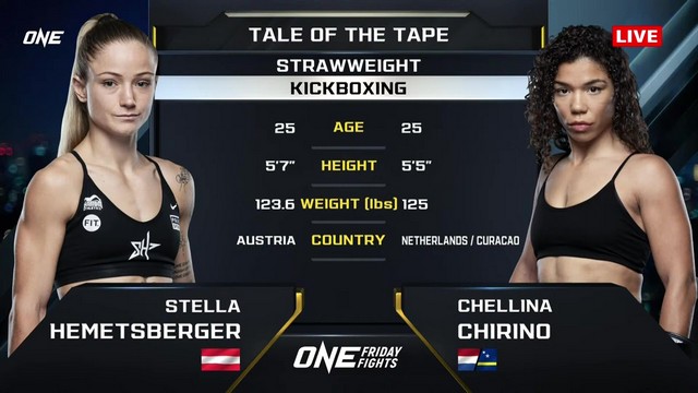 ONE Friday Fights 82 - Stella Hemetsberger vs Chellina Chirino - October 4, 2024