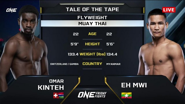 ONE Friday Fights 84 - Omar Kinteh vs Eh Mwi - October 25, 2024