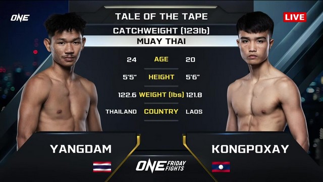 ONE Friday Fights 84 - Yangdam Pumpanmuang vs Kongpoxay LaoLaneXang - October 25, 2024