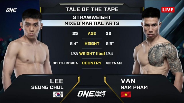 ONE Friday Fights 91 - Seung Chul Lee vs Van Nam Pham - December 13, 2024