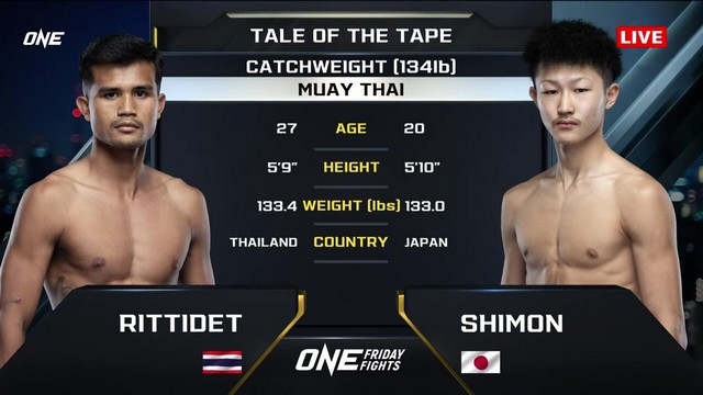 ONE Friday Fights 92 - R. SidChefBoontham vs Shimon Yoshinari - December 20, 2024