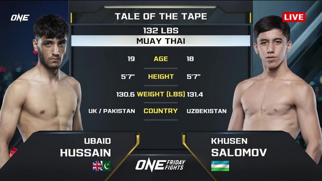 One Friday Fights 105 - Pethuahin Jitmuangnon vs Ubaid Hussain - April 18, 2025
