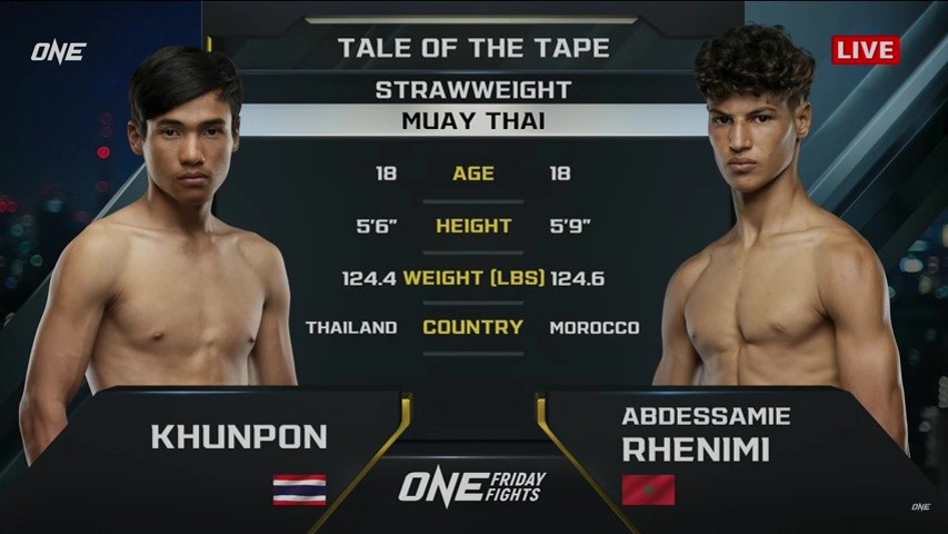 One Friday Fights 106 - Khunpon Or AudUdon vs Abdessamie Rhenimi - May 2, 2025
