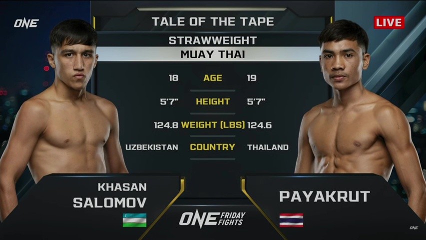One Friday Fights 106 - Khusen Salomov vs P. Suajantokmuaythai - May 2, 2025