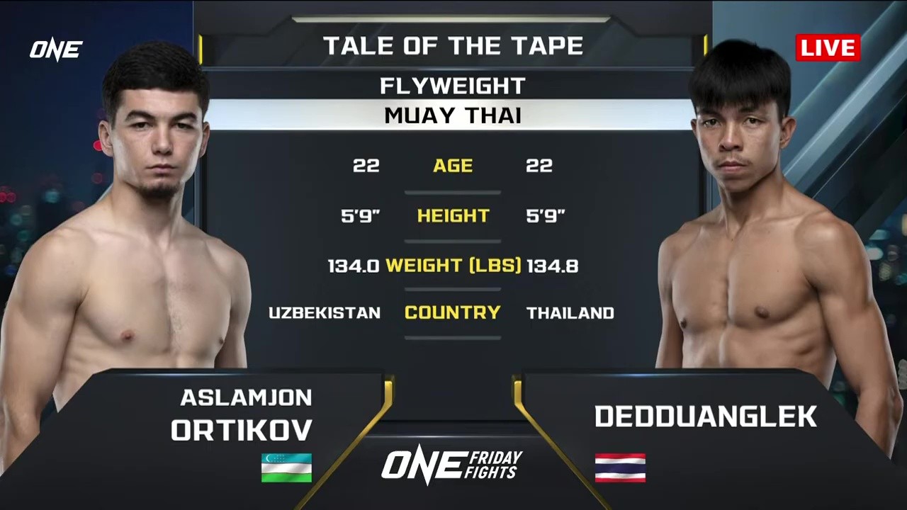 One Friday Fights 107 - Aslamjon Ortikov vs Dedduanglek Tded99 - May 9, 2025