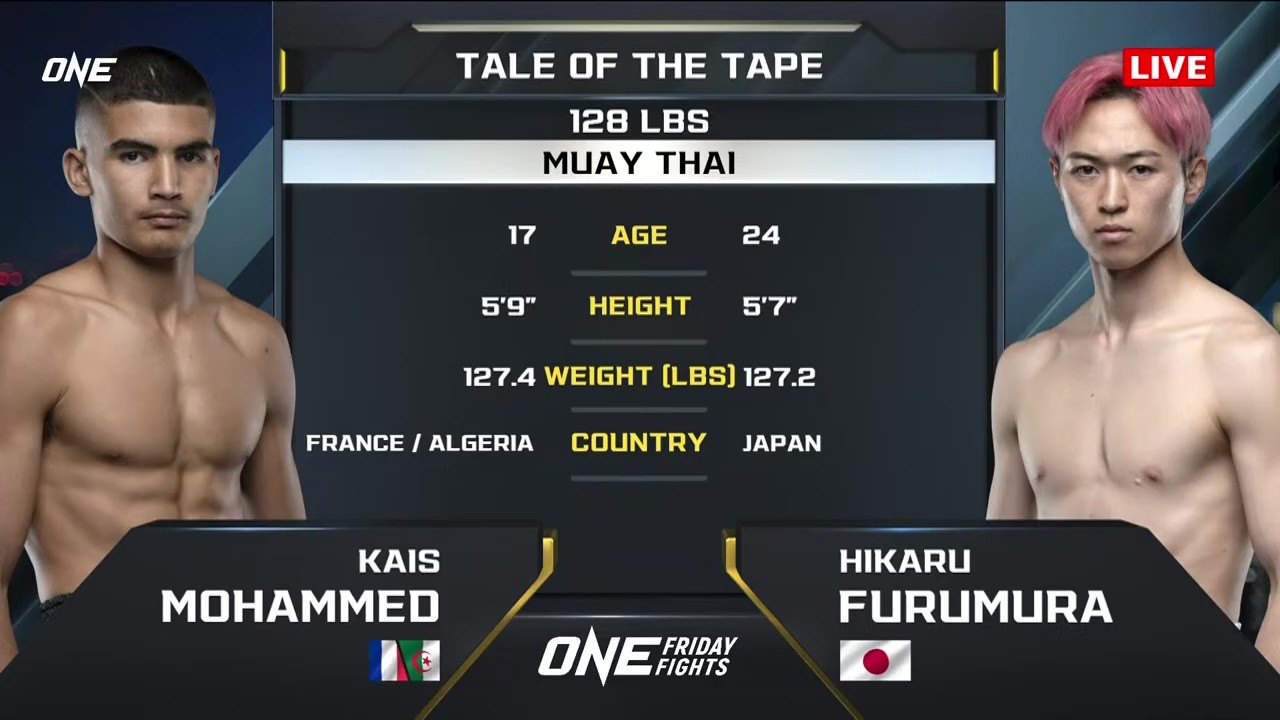 One Friday Fights 107 - Hikaru Furumura vs Kais Mohammed - May 9, 2025