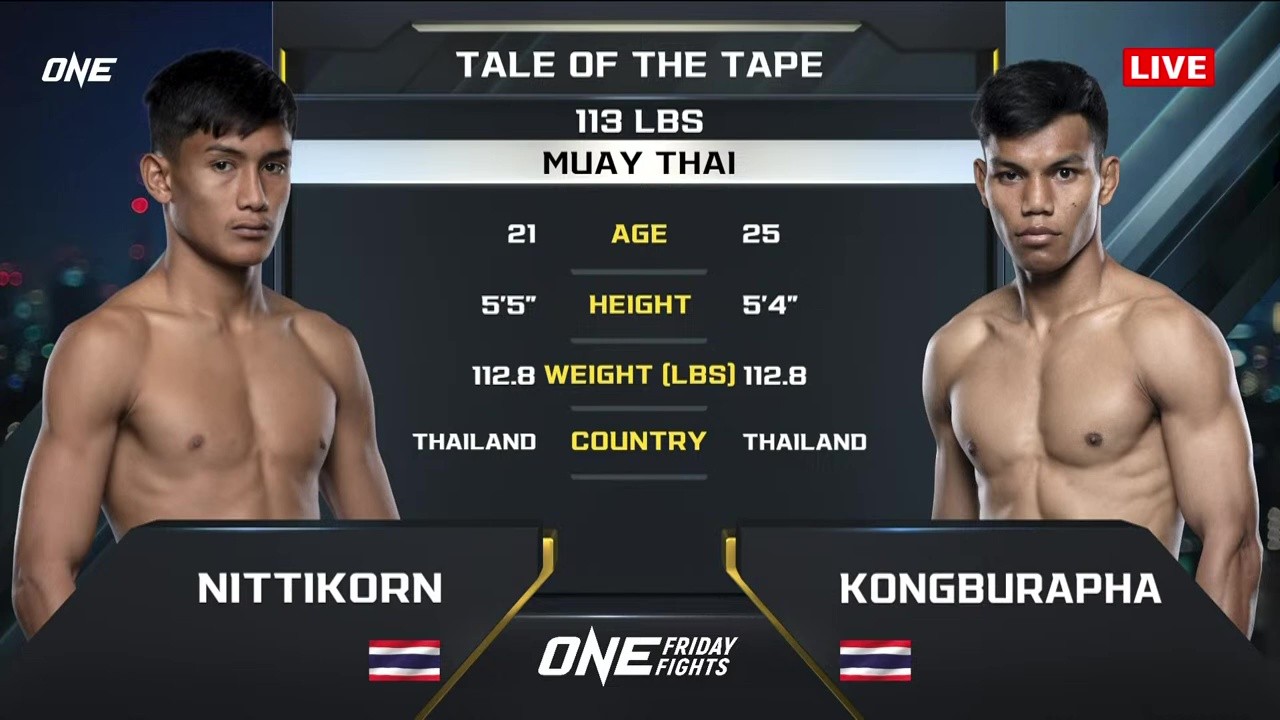 One Friday Fights 107 - KongBurapha Tiptamai vs Nittikorn JP Power - May 9, 2025