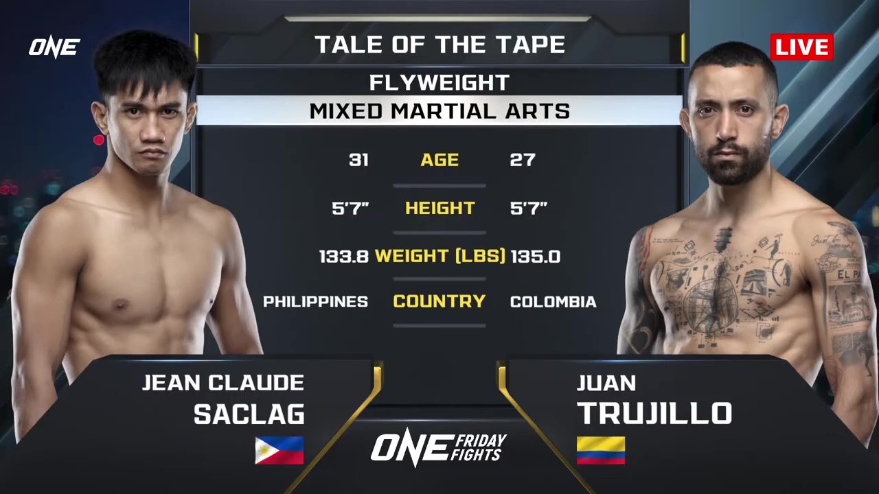 One Friday Fights 127 - Jean Claude Saclag vs Juan Trujillo - October 4, 2025