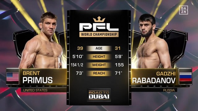 PFL 2024 Championships - Gadzhi Rabadanov vs Brent Primus - November 29, 2024