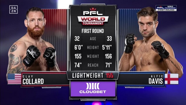 PFL 2025 World Tournament First Round 3 - Alfie Davis vs Clay Collard - April 18, 2025