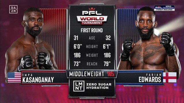 PFL 2025 World Tournament First Round 3 - Fabian Edwards vs Impa Kasanganay - April 18, 2025