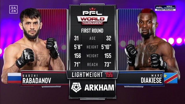 PFL 2025 World Tournament First Round 3 - Gadzhi Rabadanov vs Marc Diakiese - April 18, 2025