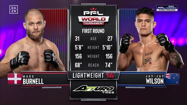 PFL 2025 World Tournament First Round 3 - Jay Jay Wilson vs Mads Burnell - April 18, 2025