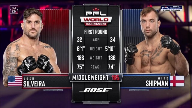 PFL 2025 World Tournament First Round 3 - Josh Silveira vs Mike Shipman - April 18, 2025