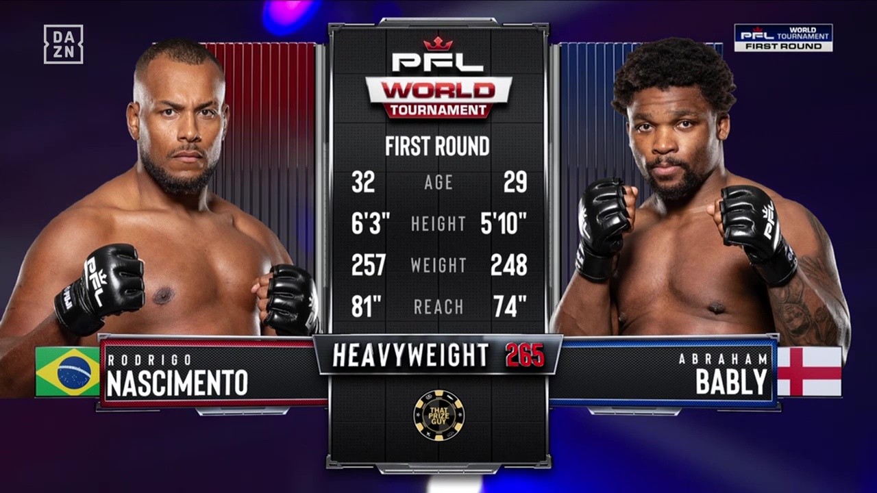PFL 2025 World Tournament First Round 4 - Rodrigo Nascimento vs Abraham Bably - May 1, 2025