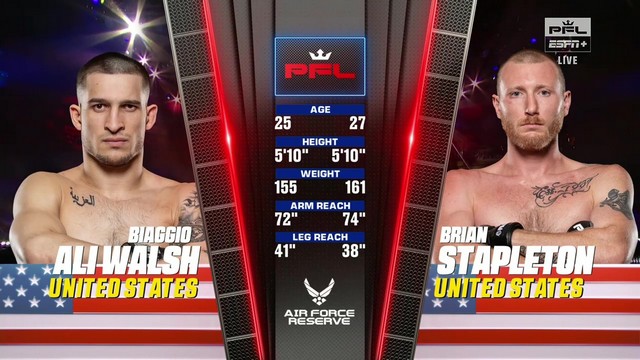 PFL 8 - Biaggio Ali Walsh vs Brian Stapleton - August 16, 2024