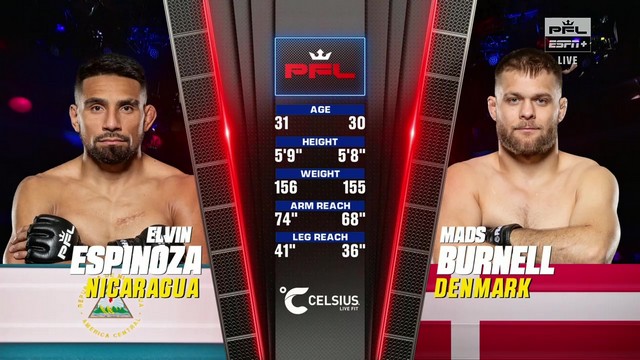 PFL 8 - Elvin Espinoza vs Mads Burnell - August 16, 2024