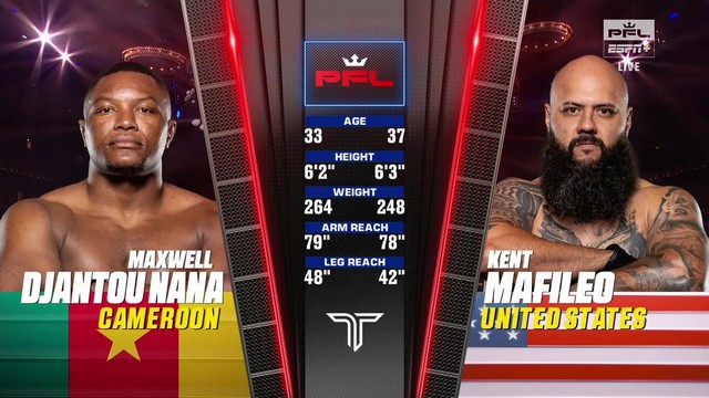 PFL 9 - Maxwell Djantou Nana vs Kent Mafileo - August 23, 2024