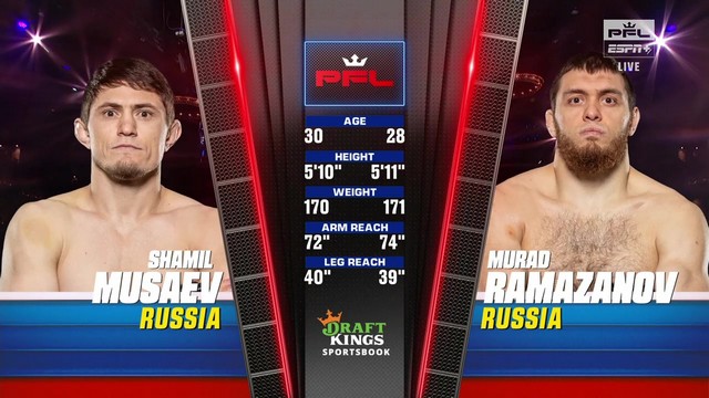 PFL 9 - Shamil Musaev vs Murad Ramazanov - August 23, 2024