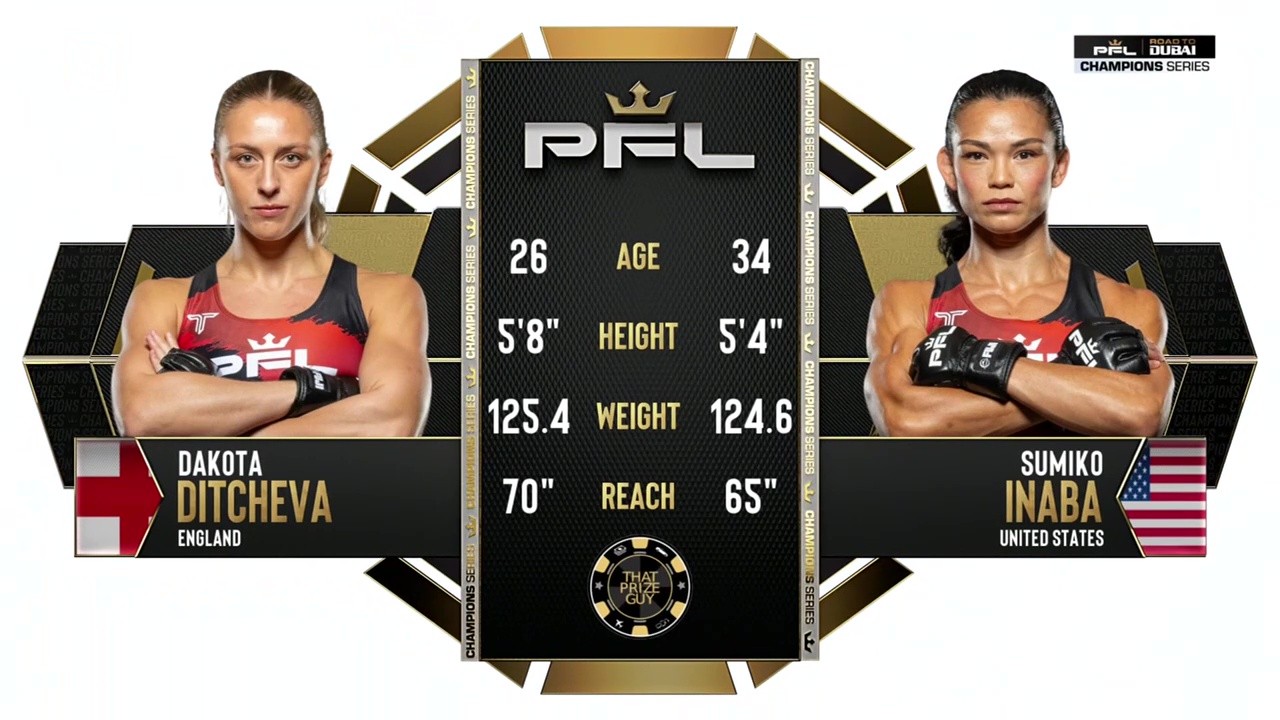 PFL Africa 1 - Dakota Ditcheva vs Sumiko Inaba - July 19, 2025