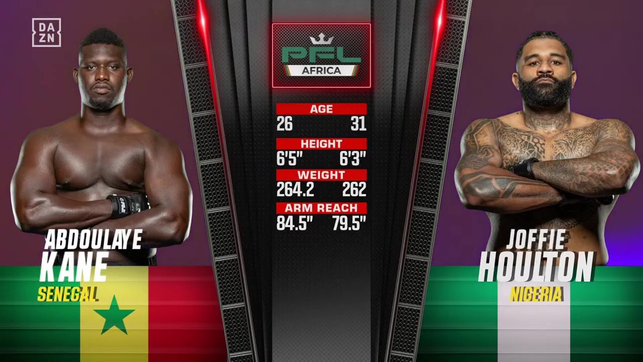 PFL Africa 1 - Joffie Houlton vs Abdoullah Kane - July 19, 2025