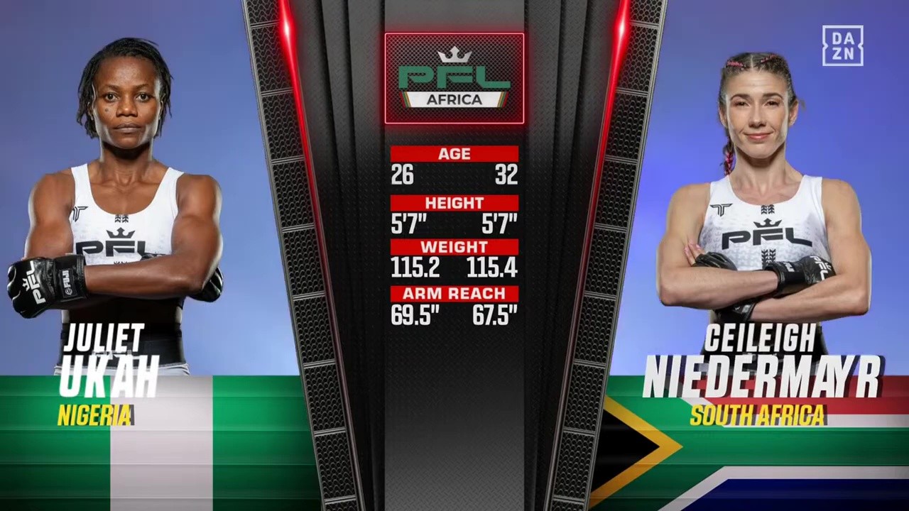 PFL Africa 1 - Juliet Ukah vs Ceileigh Niedermayr - July 19, 2025
