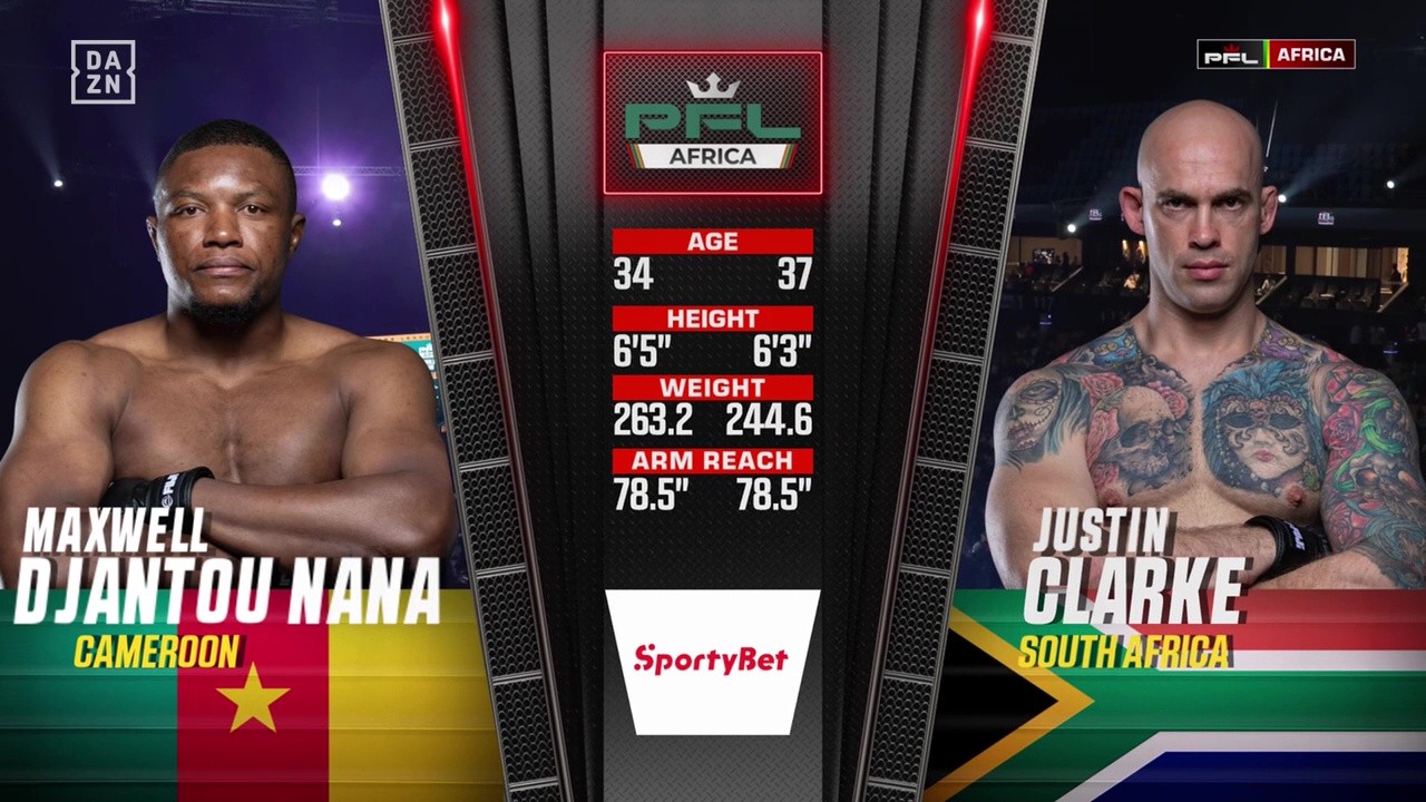 PFL Africa 3 - Justin Clarke vs Maxwell Djantou Nana - October 18, 2025