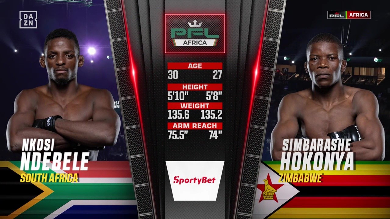 PFL Africa 3 - Nkosi Ndebele vs Simbarashe Hokonya - October 18, 2025