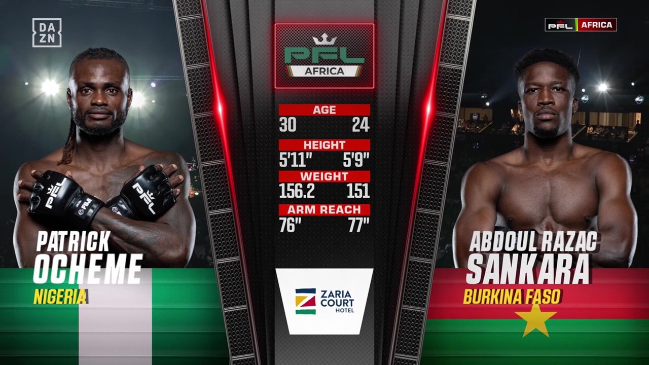 PFL Africa 3 - Patrick Ocheme vs Abdul Razac Sankara - October 18, 2025