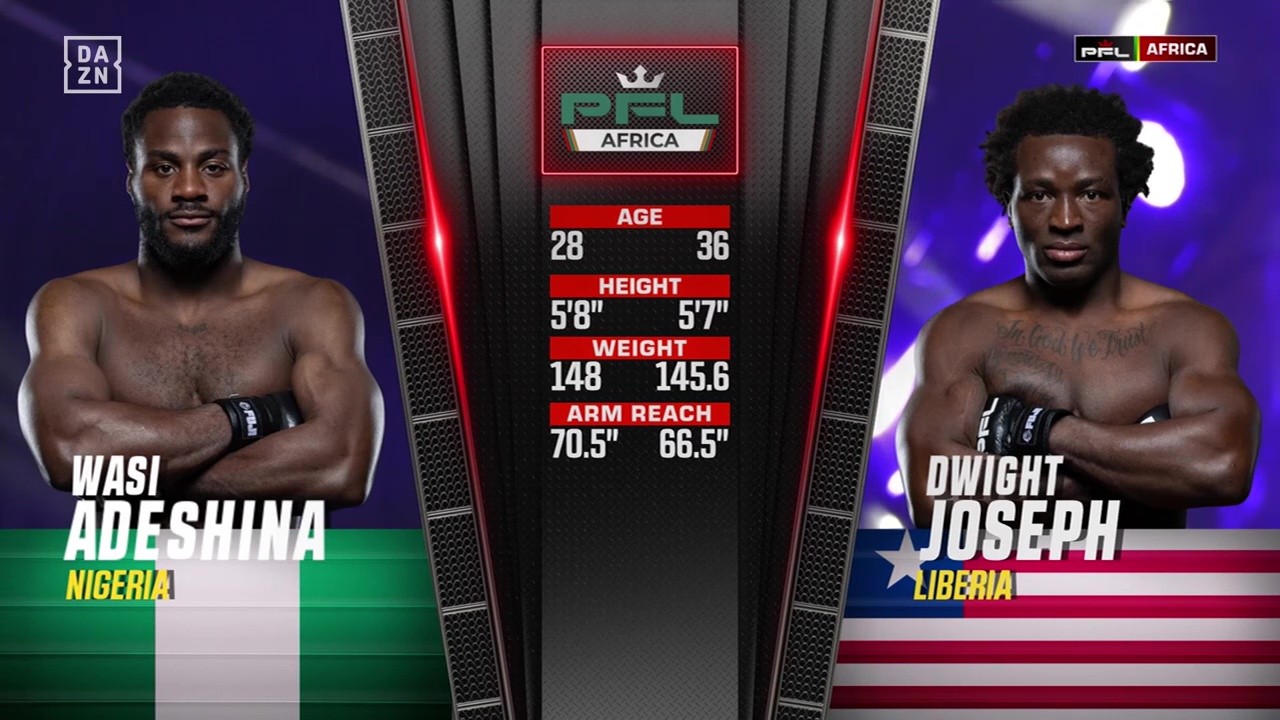PFL Africa 3 - Wasi Adeshina vs Dwight Joseph - October 18, 2025