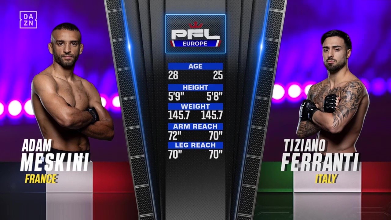 PFL Europe 2 - Adam Meskini vs Tiziano Ferranti - July 5, 2025