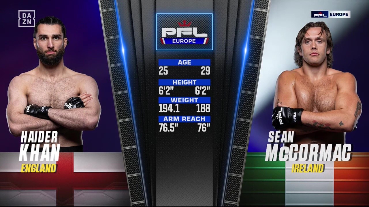 PFL Europe 2025 - Haider Khan vs Sean McCormac - May 10, 2025