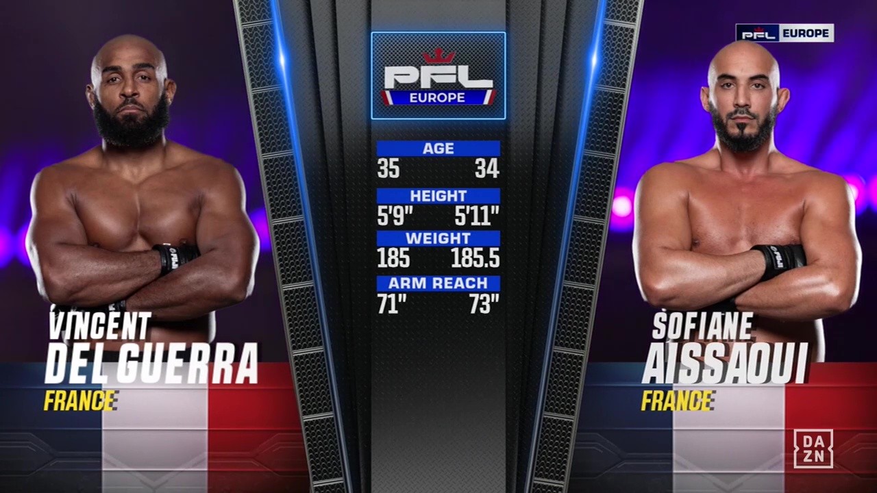 PFL Europe 3 - Vincent del Guerra vs Sofiane Aïssaoui - September 26, 2025