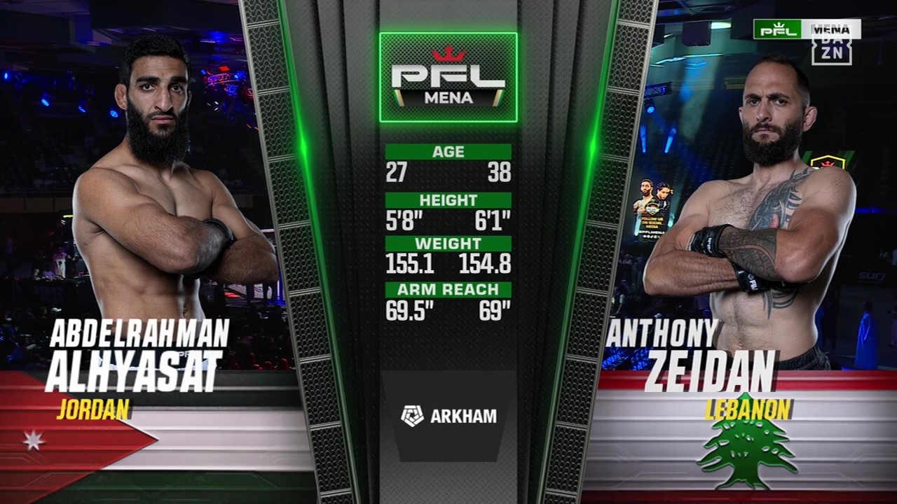 PFL MENA 2 - Abdalrahman Alhyasat vs Anthony Zeidan - July 4, 2025