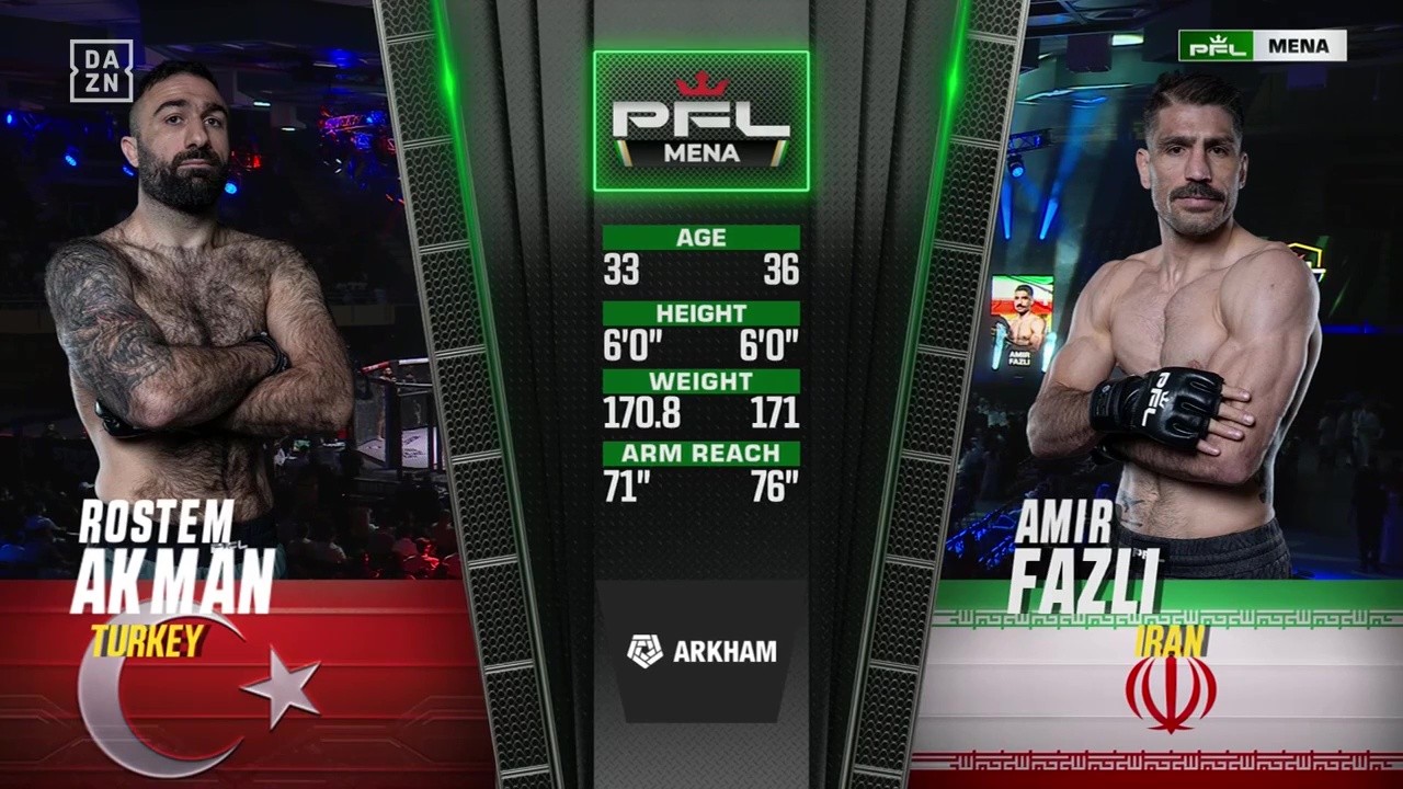 PFL MENA 2 - Amir Fazli vs Rostem Akman - July 4, 2025