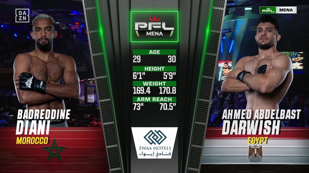PFL MENA 2 - Badreddine Diani vs Ahmed Darwish - July 4, 2025