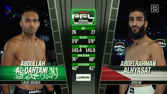 PFL MENA 3 - Abdalrahman Alhyasat vs Abdullah Al-Qahtani - September 20, 2024