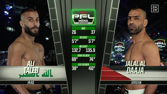 PFL MENA 3 - Ali Taleb vs Jalal Al Daaja - September 20, 2024