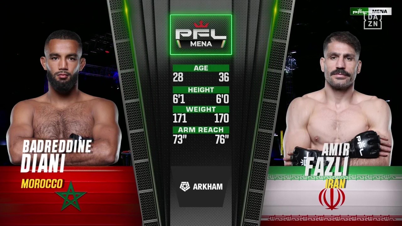 PFL MENA 3 - Badreddine Diani vs Amir Fazli - September 27, 2025