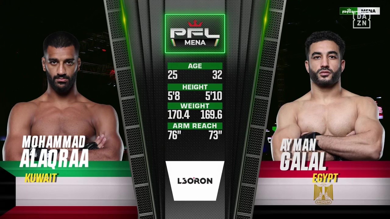 PFL MENA 3 - Mohammad Alaqraa vs Ayman Galal - September 27, 2025