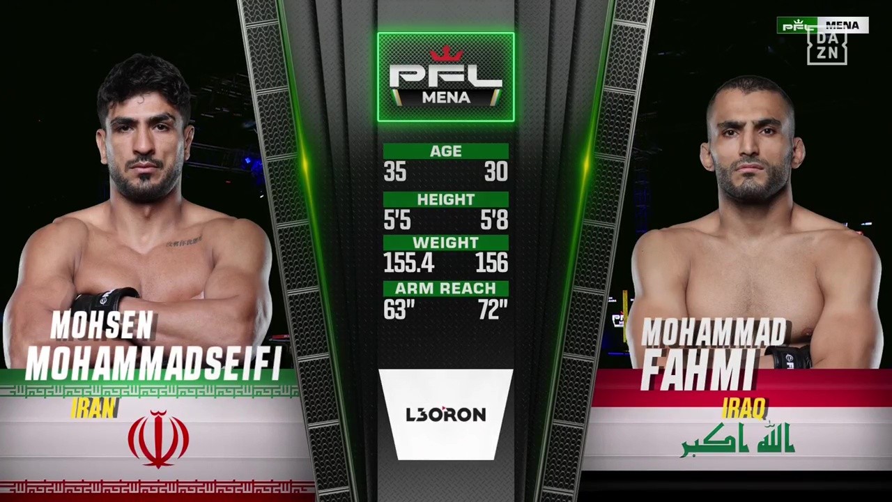 PFL MENA 3 - Mohammad Fahmi vs Mohsen Mohammadseifi - September 27, 2025