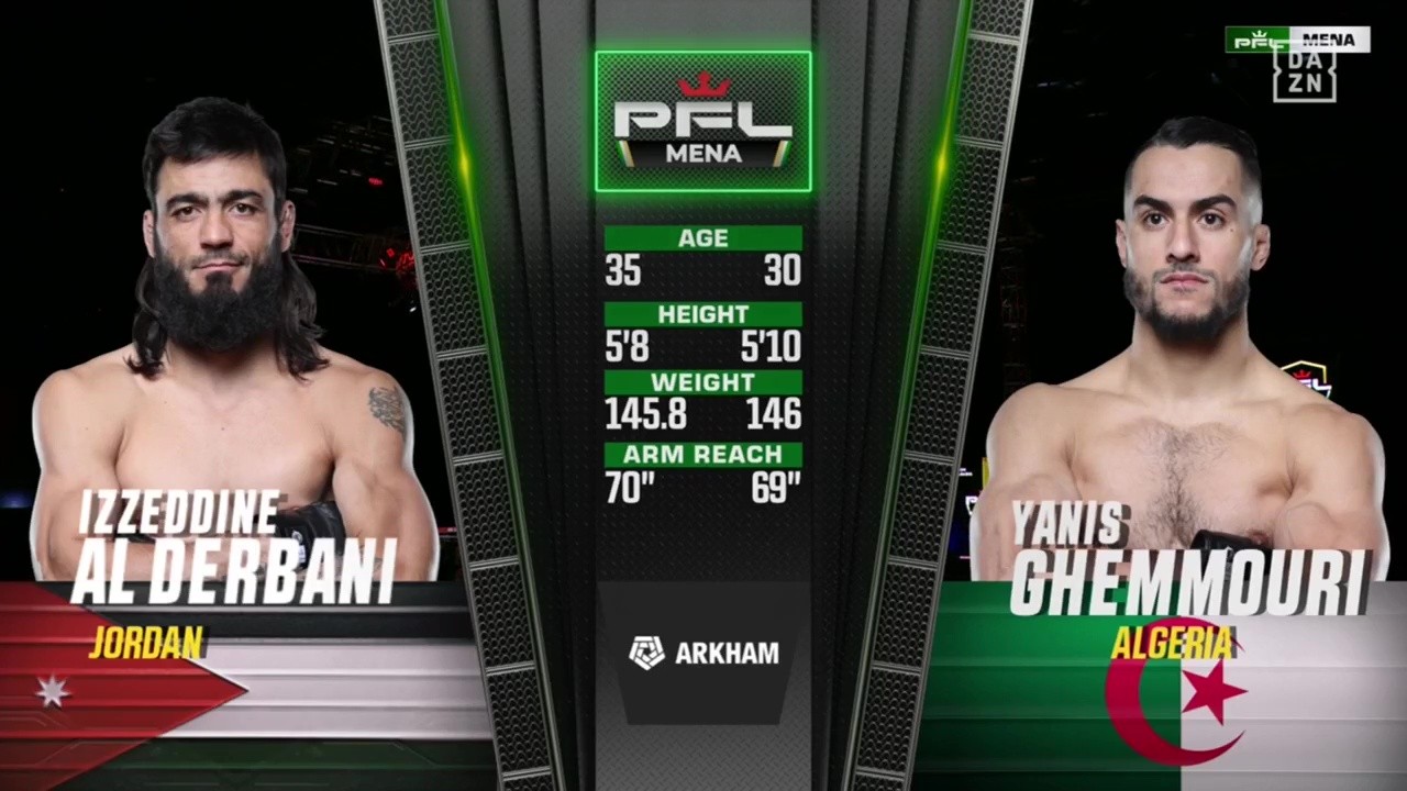 PFL MENA 3 - Yanis Ghemmouri vs Izzeddine Al Derbani - September 27, 2025
