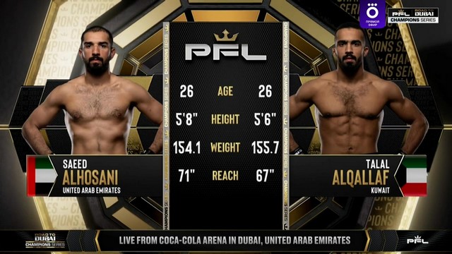 PFL Road to Dubai Champions Series - Saeed Alhosani vs Talal Alqallaf - January 25, 2025