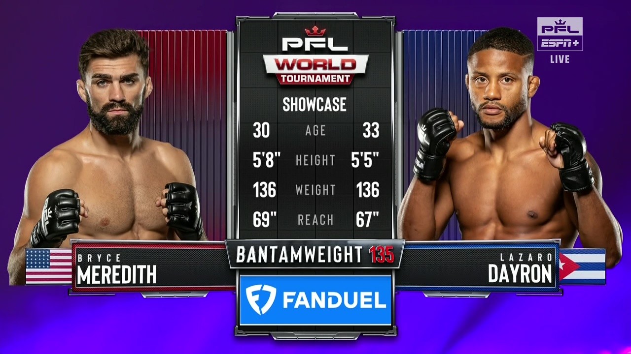 PFL World Tournament 10 - Bryce Meredith vs Lazaro Dayron - August 21, 2025