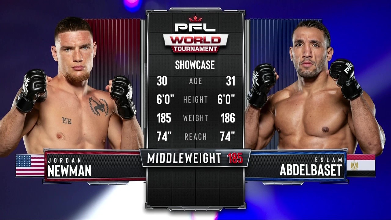 PFL World Tournament 8 - Jordan Newman vs Eslam Abdul Baset - August 1, 2025