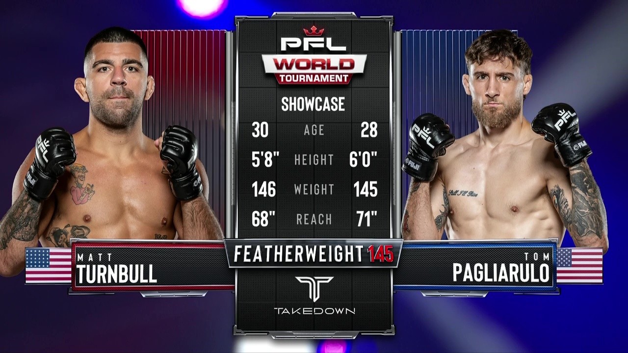 PFL World Tournament 8 - Matt Turnbull vs Tom Pagliarulo - August 1, 2025