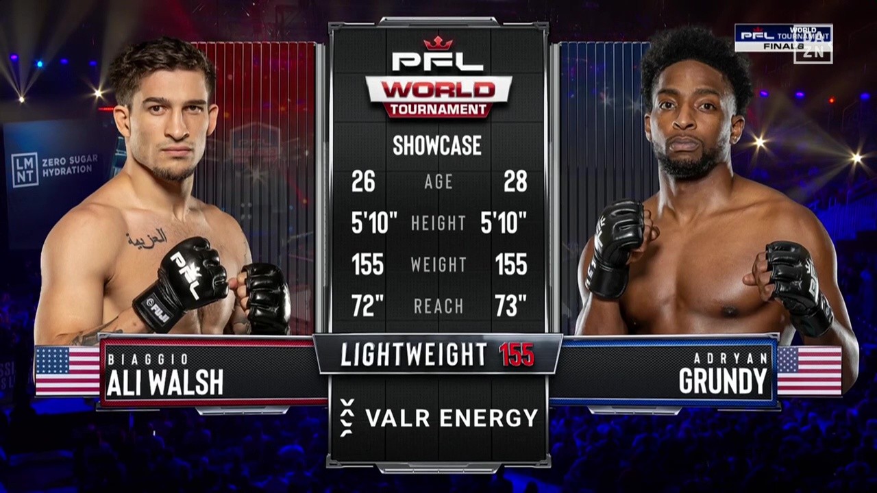 PFL World Tournament 9 - Biaggio Ali Walsh vs Adryan Grundy - August 15, 2025