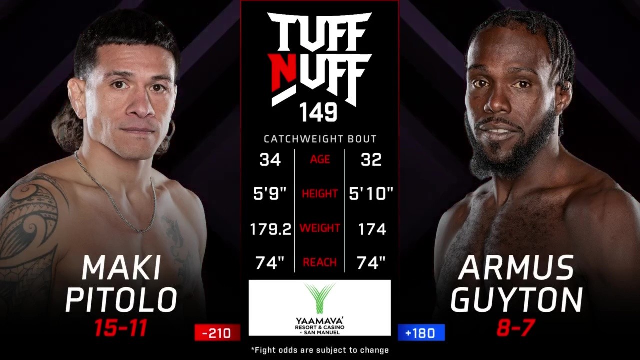 Tuff-N-Uff 149 - Maki Pitolo vs Armus Guyton - October 25, 2025